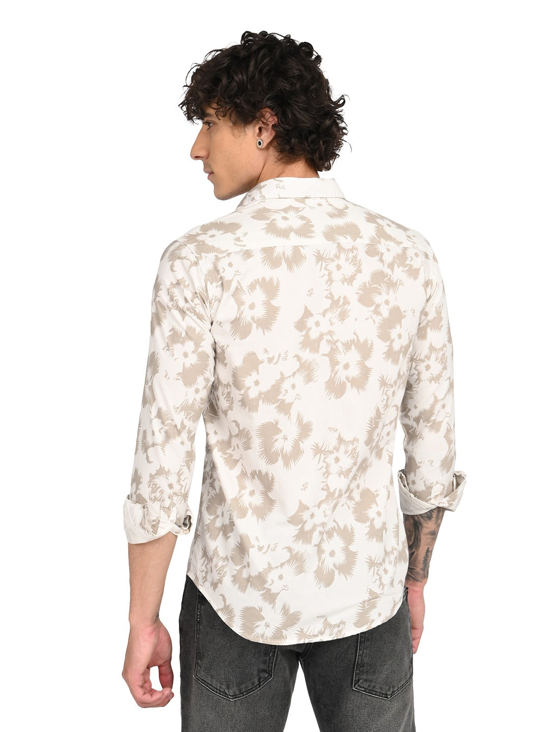 Beige Floral Shirt – STC Fashion