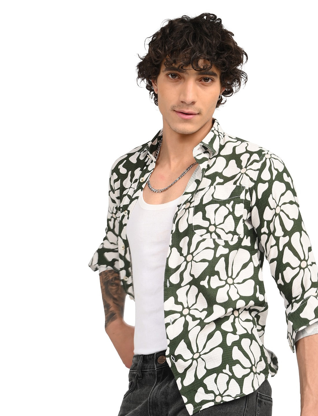 Green Floral Shirt – STC Fashion