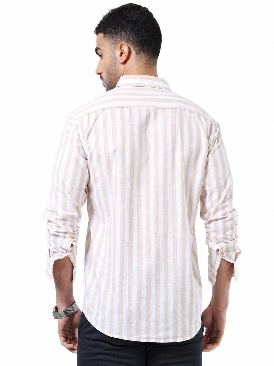 Peach Stripe Shirt – STC Fashion