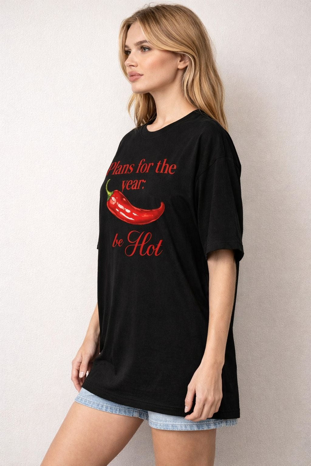 Black Chilli Graphic T-Shirt for women