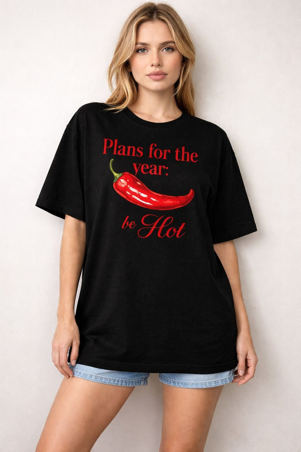 Black Chilli Graphic T-Shirt for women