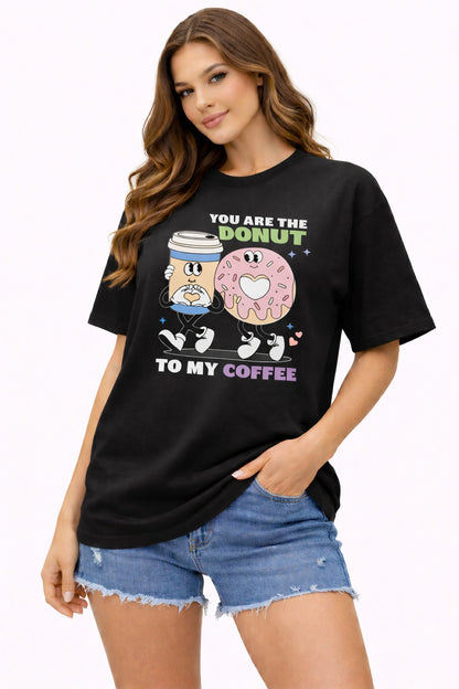 Black Donut Graphic T-Shirt for women