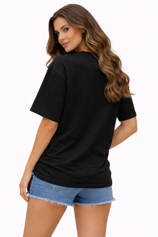 Black Leopard Love T-Shirt for women