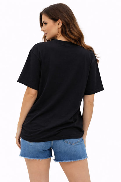 Black Teddy Graphic T-Shirt for women