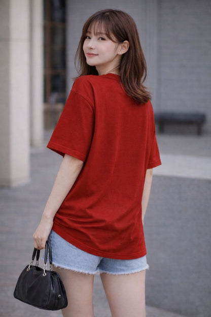 Red Girl Eye Graphic T-Shirt for women